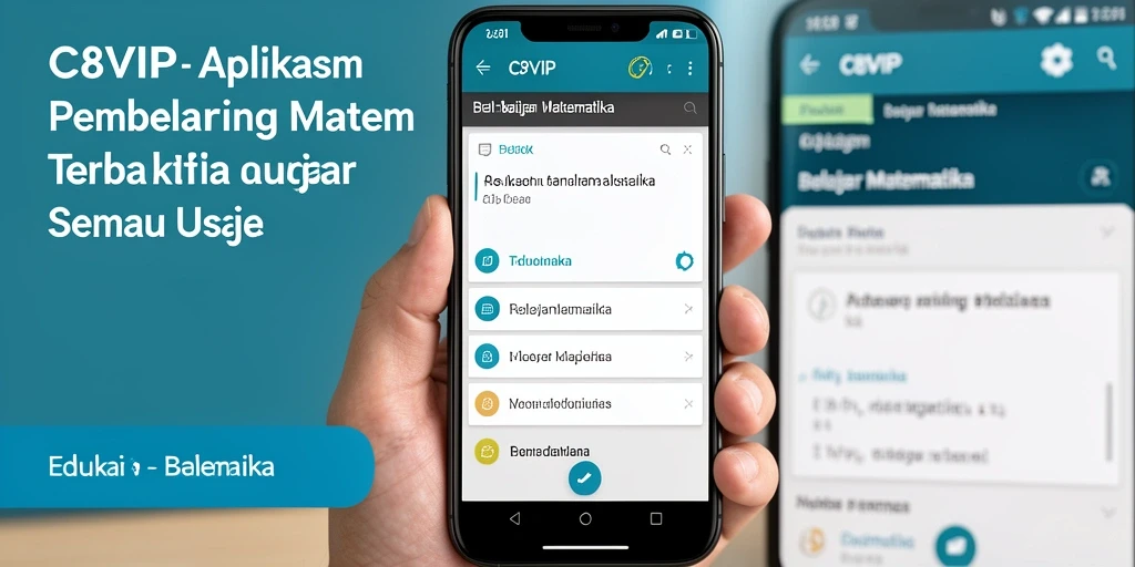 Antarmuka pengguna C8VIP yang ramah dan interaktif untuk belajar matematika.