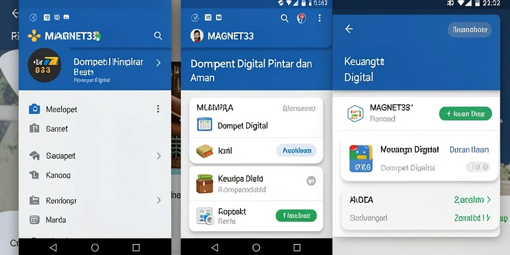 Antarmuka mudah digunakan untuk transaksi keuangan.