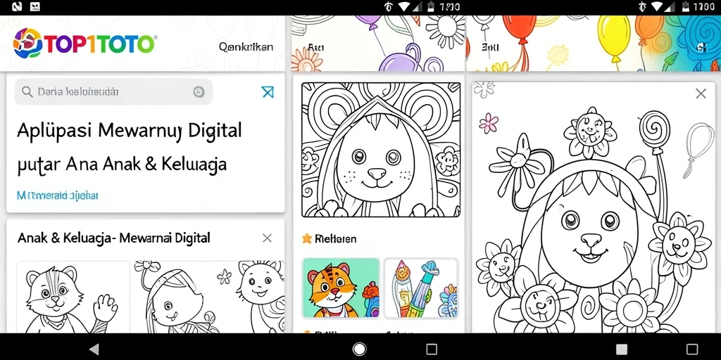 Antarmuka aplikasi TOP1TOTO yang cerah dan menarik bagi anak-anak.